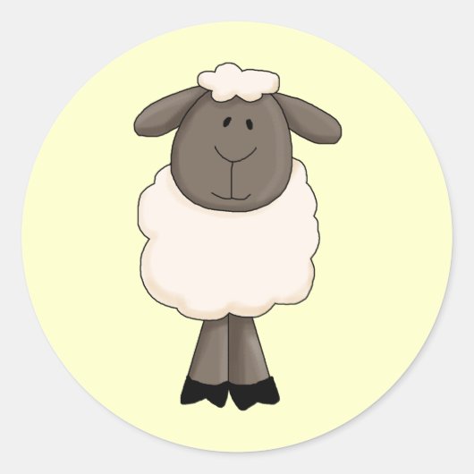 Schapen Ronde Sticker (Voorkant)