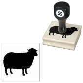 Schapen Silhouet Rubberstempel (Gestempeld)