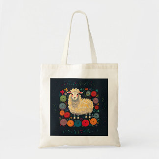 Schapen, stapel, van garen, voor breien of haakwer tote bag