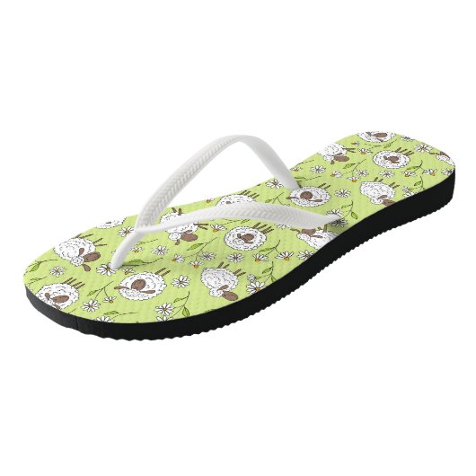 Schapen tellen op honingdauw groen teenslippers (Schuin)