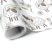Schapen tellen op wit cadeaupapier (Rol Hoek)