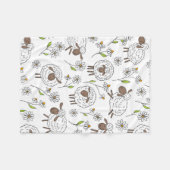 Schapen tellen op wit fleece deken (Voorkant (Horizontaal))