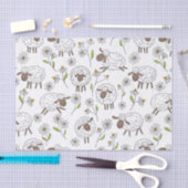 Schapen tellen op wit tissuepapier (Craft)