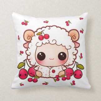 Schapen van Kawaii baby en schattige kersen Kussen
