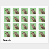 Schapen Vierkante Sticker (Vel)
