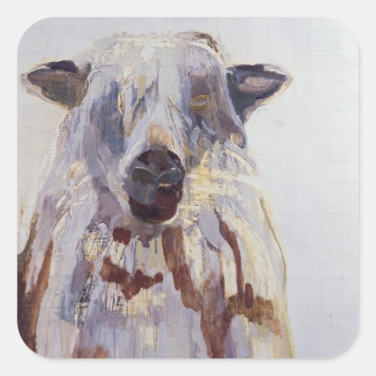 Schapen Vierkante Sticker (Voorkant)