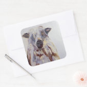 Schapen Vierkante Sticker (Envelop)