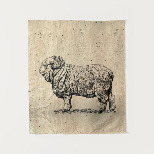 schapen wandkleed (Voorkant)