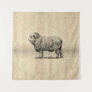 schapen wandkleed