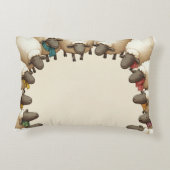 Schapen zingen om je heen accent kussen (Achterkant)