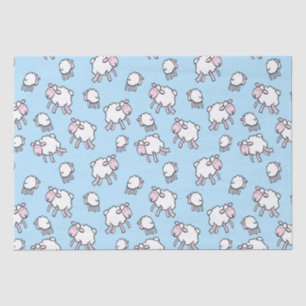 Schapenblauw omslagpapier tissuepapier