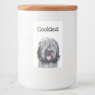 Schapendo Dutch sheepdog Voedselcontainer Etiket