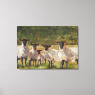 Schapenfamilie Canvas Afdruk