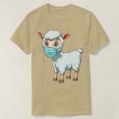 Schapengezichtsmasker Funny Sheep Wearing Mask She T-shirt (Design voorkant)