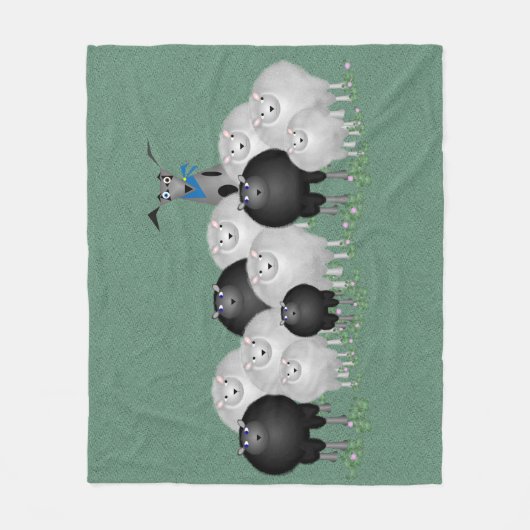 schapenhond fleece deken (Voorkant)