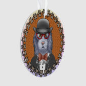 Schapenhondenbril Ornament (voorkant)