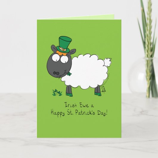 Schapenierse grappige St. Patrick's Day Kaart (Voorkant)