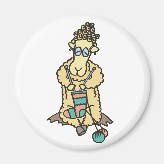 Schapenknitting Magneet (Voorkant)