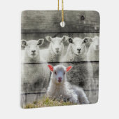 Schapenkoppel Baby lampvoet Keramisch Ornament (Rechts)