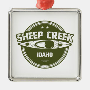 Schapenkreeft Wild en de Schilderachtig rivier de  Metalen Ornament