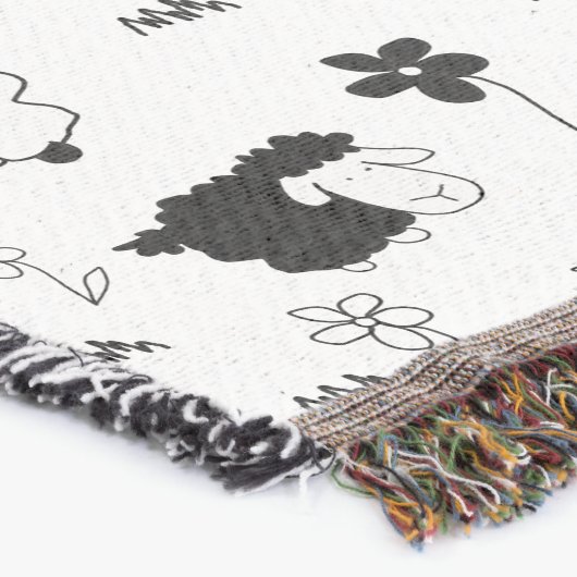 Schapenkuil, zwart en wit deken (Hoek)