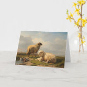 Schapenlam en eenden | Eugène Joseph Verboeckhoven Kaart (Gele Bloem)