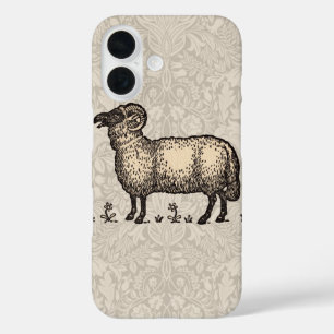 Schapenlammeren Boerderij Dierlijke Vintage iPhone 16 Hoesje