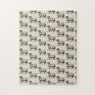 Schapenlammeren Boerderij Dierlijke Vintage Legpuzzel
