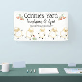 Schapenlammeren breien haak homespun craft show spandoek (Beurs)