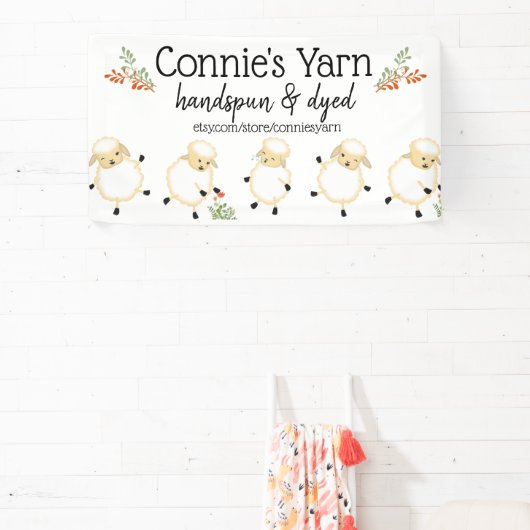 Schapenlammeren breien haak homespun craft show spandoek (Insitu)