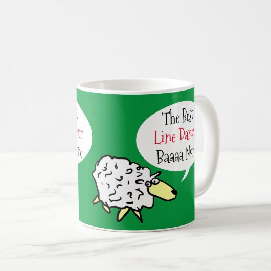 Schapenontwerp Best Line Dancer Coffee Mok (Voorkant rechts)