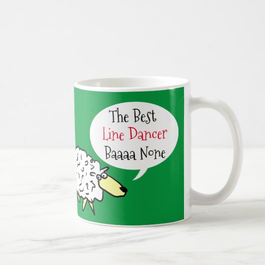 Schapenontwerp Best Line Dancer Coffee Mok (Rechts)