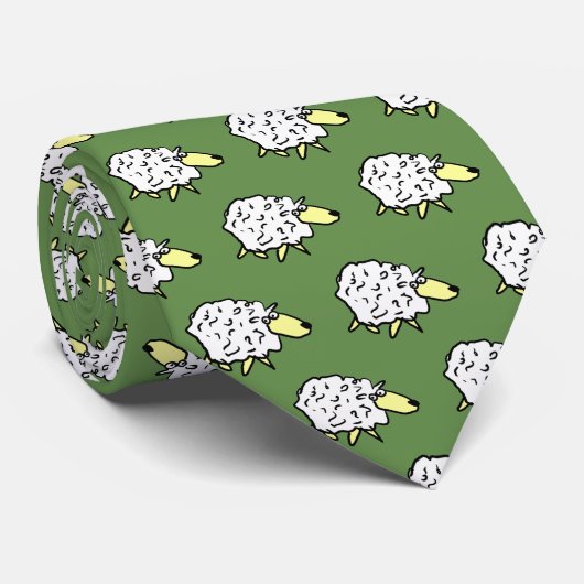 Schapenontwerp Stropdas (Opgerold)