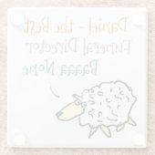 Schapenontwerp voor een Onderzetter van de Directe Glazen Onderzetter (Achterkant)