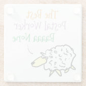 Schapenontwerp voor een Onderzetter van posterwerk Glazen Onderzetter (Achterkant)