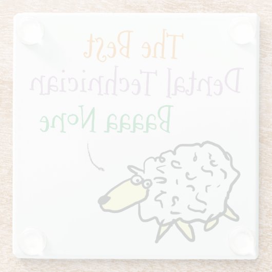 Schapenontwerp voor een tandheelkundig Onderzetter Glazen Onderzetter (Achterkant)