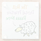 Schapenontwerp voor een tandheelkundig Onderzetter Glazen Onderzetter (Achterkant)