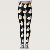 Schapenontwerp zwart leggings (Voorkant)