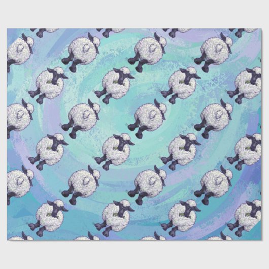 Schapenpatronen Cadeaupapier (Vlak)