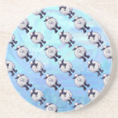 Schapenpatronen Zandsteen Onderzetter (Voorkant)