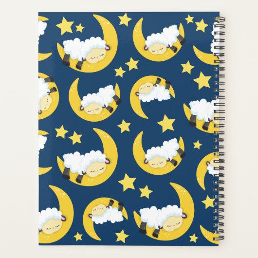 Schapenpatroon, Slapen Schaap, Maan, Jouw naam Planner (Achterkant)