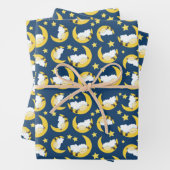 Schapenpatroon, Slapende schapen, Maan, Sterren Inpakpapier Vel (In situ)