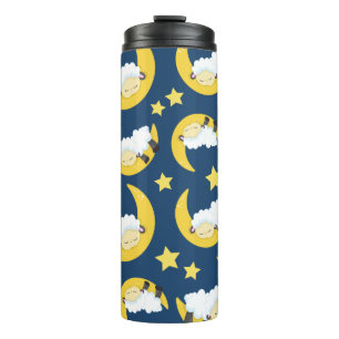 Schapenpatroon, Slapende schapen, Maan, Sterren Thermosbeker