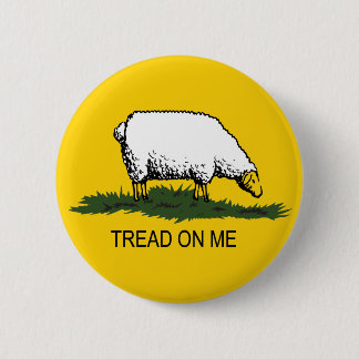 Schapenpin "Tread on me" Ronde Button 5,7 Cm
