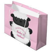 Schapenroze Baby shower Groot Cadeauzakje (Voorkant Gekanteld)