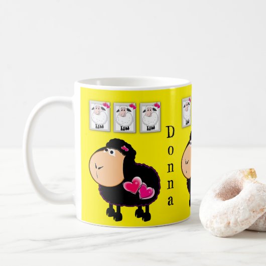 Schapenroze harten Gele Mok (Met donut)