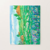 Schapenschuur Wildflower Landschap Legpuzzel (Verticaal)