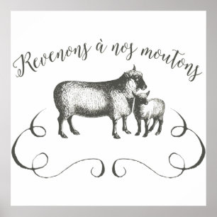 Schapenvlees Boerderij Funny French Expression  St Poster