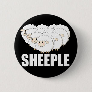 Schapenvraag Er blijft niets mis - schapen Ronde Button 5,7 Cm