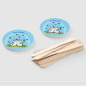 Schapenvrienden en vlinders cartoon handwaaier (Niet-gemonteerd)